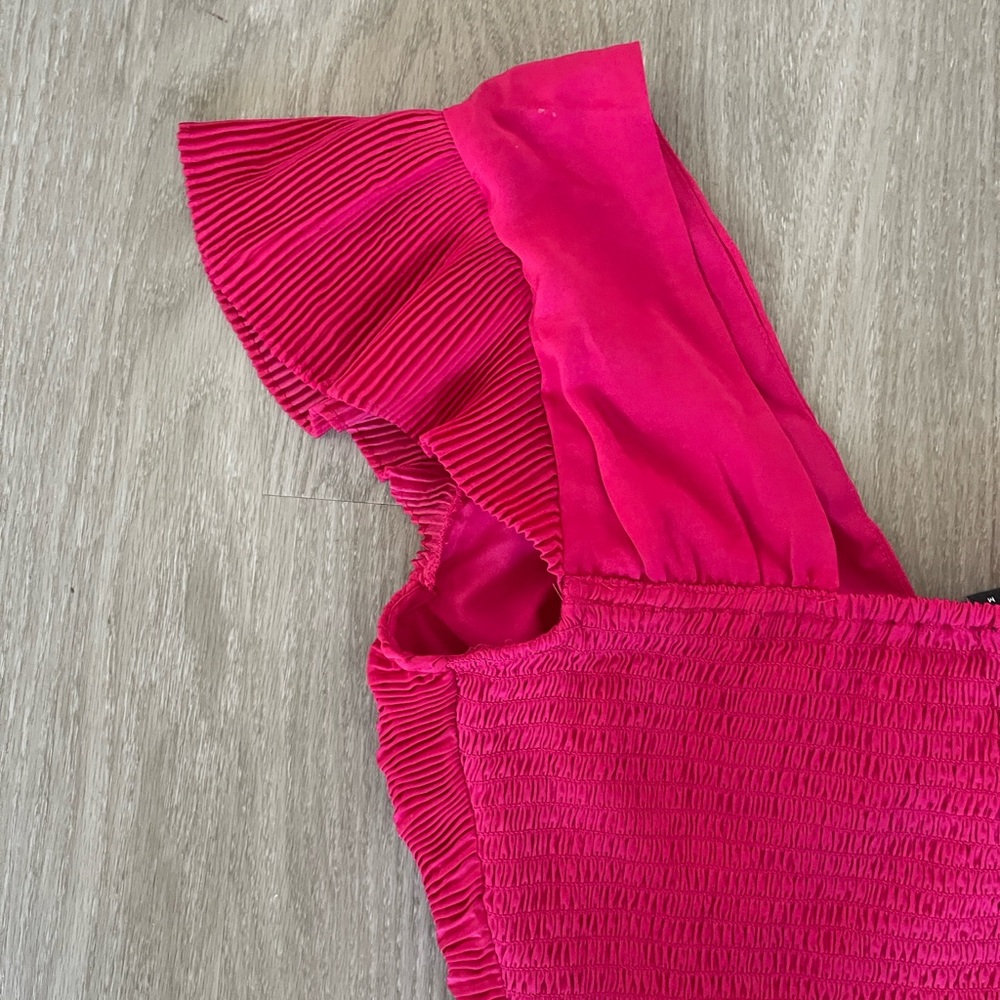 Express Fuchsia Ribbed Crop Top - Picture 6 of 8